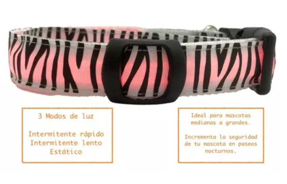 Collar de cebras LED