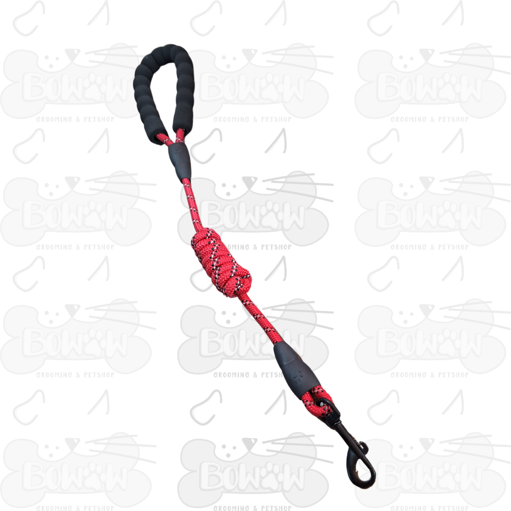 Correa Resistente Fuerte De Agarre Suave Para Perros 1.20m Roja