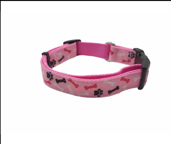 Collar Para Mascotas Con
Diseño Unico Rosa