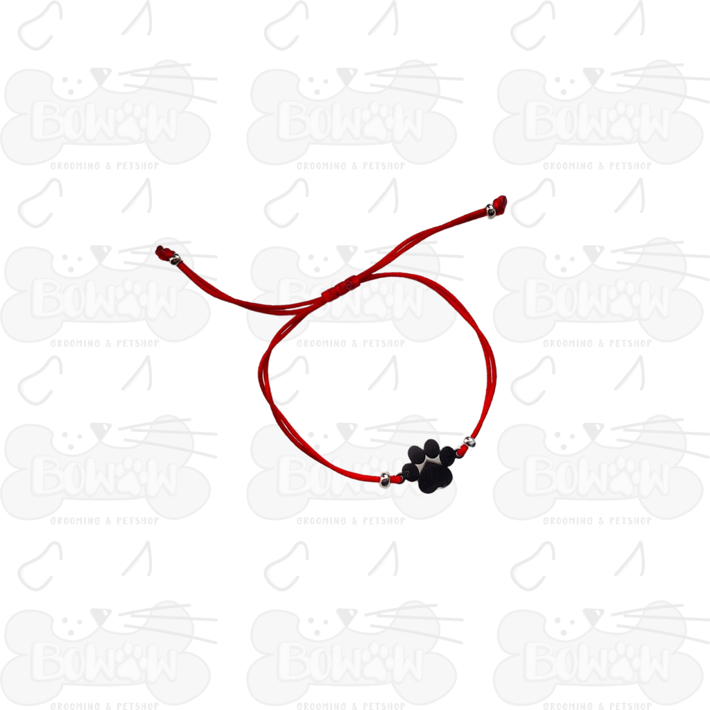 Pulsera Roja con Huellita de Acero