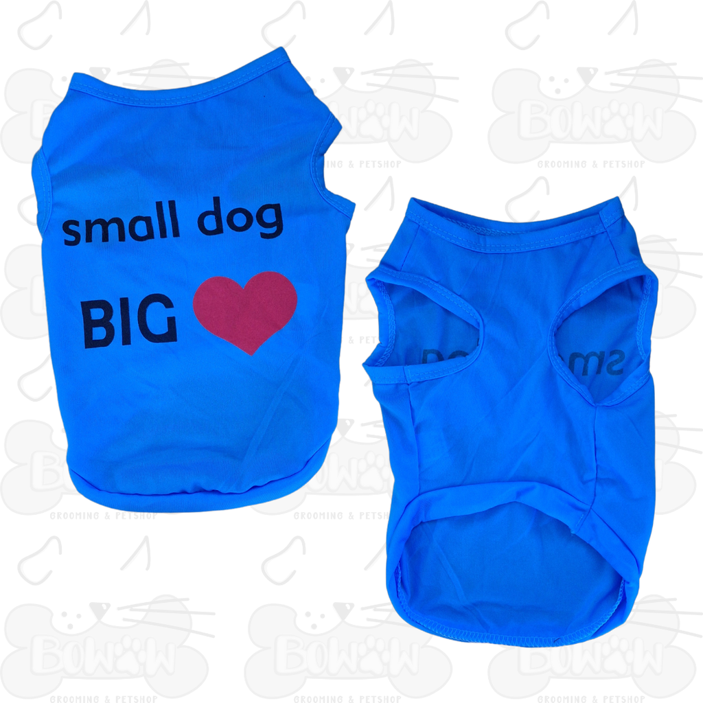 Chaleco Ligero "Small Dog Big Heart" Azul S