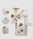 Árbol Mueble Rascador de Estrellas para Gato Afelpado Chico 89 x 50 x 105.5 cm