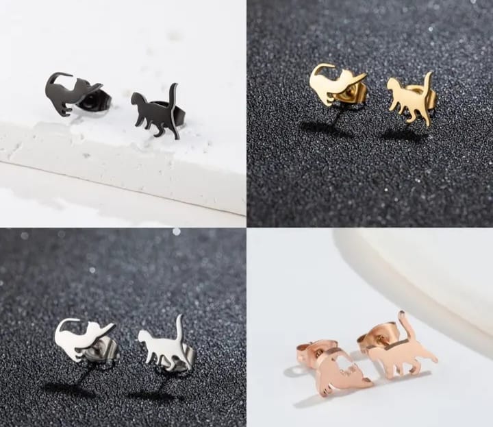 Aretes de Gatitos Diferentes Dorados