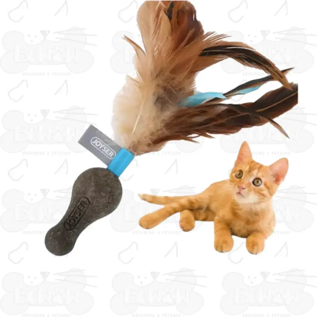 JOYSER Duo Ball - Pelota de Catnip Con Pluma Real 15cm