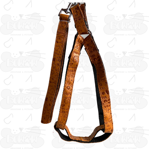[R13828-41-40] CORREA CON PECHERA DE COLORES GRANDE CAMELLO