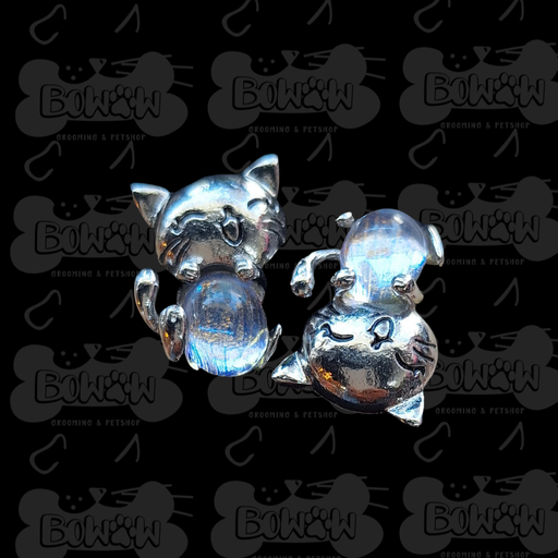 Aretes Gato Piedra Azul