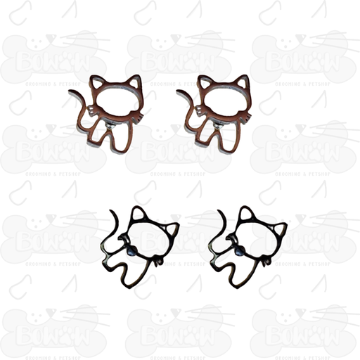 Aretes Gatitos Negro