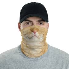 Bufanda para Humano Tipo Buff Cara Gato Naranja