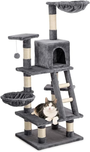 [PK5910] Mueble para gato BENGALI gris 